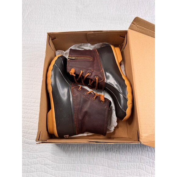Sperry Saltwater Duck Winter Rain Boot Brown Woman Size 9 - Picture 3 of 12